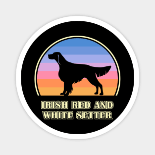 Irish Red and White Setter Vintage Sunset Dog Magnet